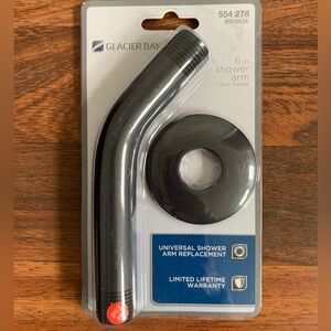 6 in. Shower Arm and Flange in Oil Rubbed Bronze By Glacier Bay NIP